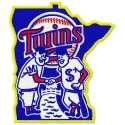 Minnesota Twins polite handshake embroidery design preview, showcasing a stitched motif for sports fans.