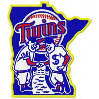 Minnesota Twins polite handshake embroidery design - Embroidery Design