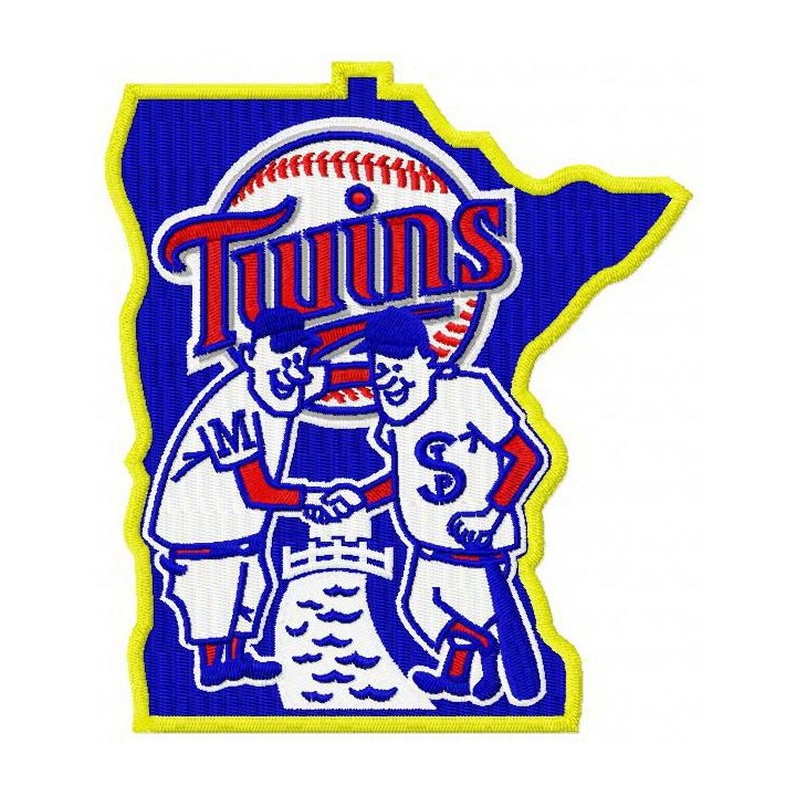 Minnesota Twins polite handshake embroidery design - Embroidery Design