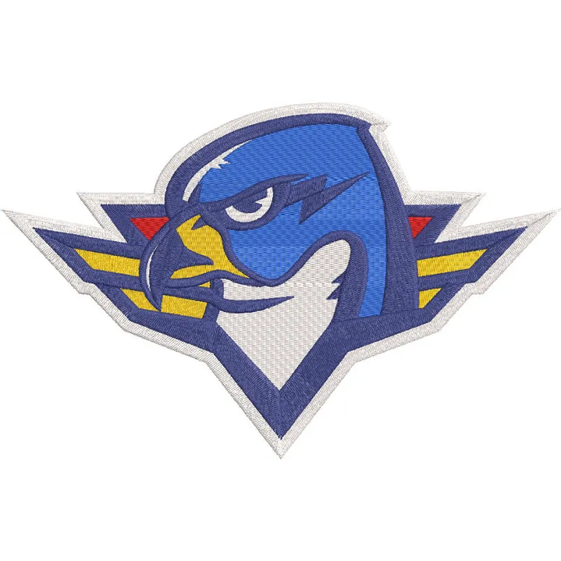 Embroidery design preview of the Springfield Thunderbirds primary logo featuring vibrant colors and clean edges.