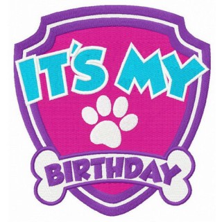 It's my birthday shield embroidery design - Embroidery Design