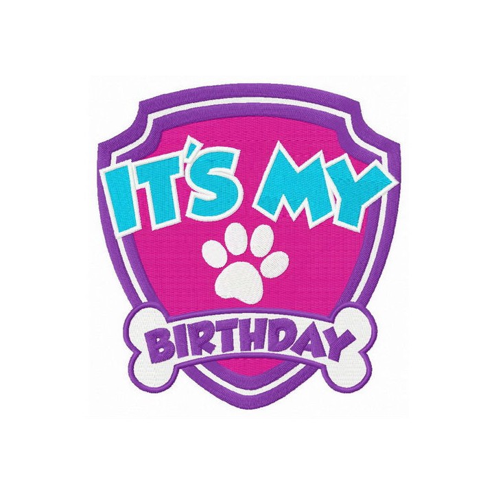 It's my birthday shield embroidery design - Embroidery Design