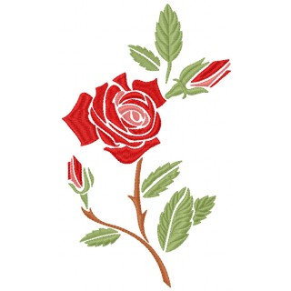 Rose art embroidery design - Embroidery Design