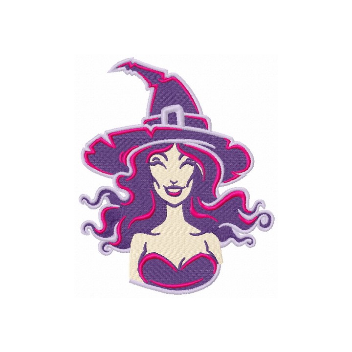 Sexy witch 4 embroidery design - Embroidery Design
