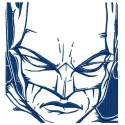 Batman sketch embroidery design showcasing a detailed outline of the iconic superhero for creative stitching projects.