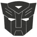 Transformers logo embroidery design featuring the iconic emblem, ideal for stitching on t-shirts or hoodies.