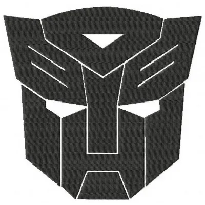 Transformers logo embroidery design featuring the iconic emblem, ideal for stitching on t-shirts or hoodies.