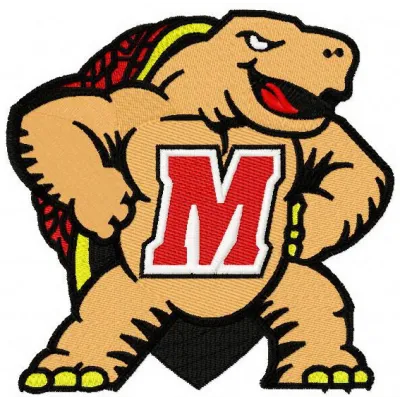 Maryland Terrapins embroidery design showcasing a vibrant stitched motif for sports enthusiasts and fans.