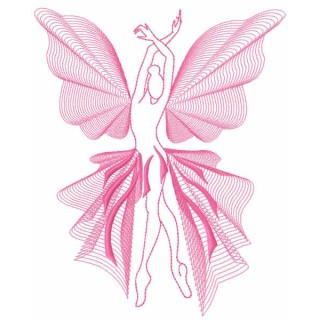 Dancing fairy embroidery design - Embroidery Design