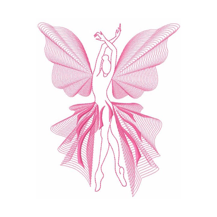 Dancing fairy embroidery design - Embroidery Design