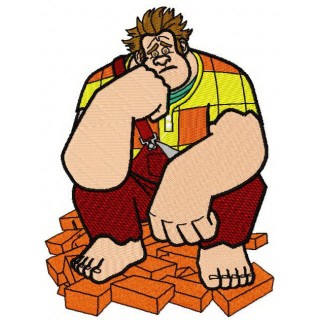 Sad Ralph embroidery design - Embroidery Design