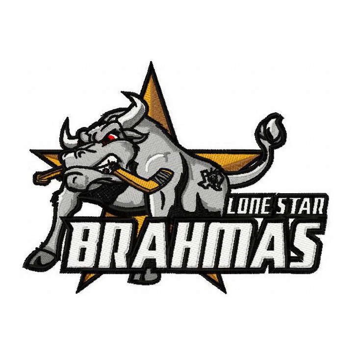 Lone Star Brahmas logo embroidery design - Embroidery Design