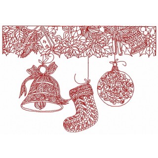 Christmas decorations 6 embroidery design - Embroidery Design
