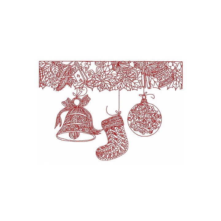 Christmas decorations 6 embroidery design - Embroidery Design