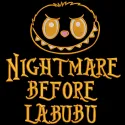 Embroidery design preview of Nightmare Before Labubu featuring vibrant colors and detailed stitching.