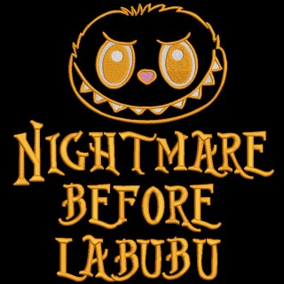 Nightmare before labubu embroidery design - Embroidery Design