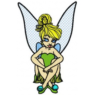 Tinkerbell sad embroidery design - Embroidery Design