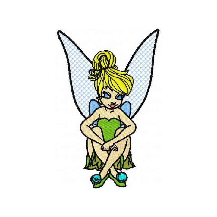 Tinkerbell sad embroidery design - Embroidery Design