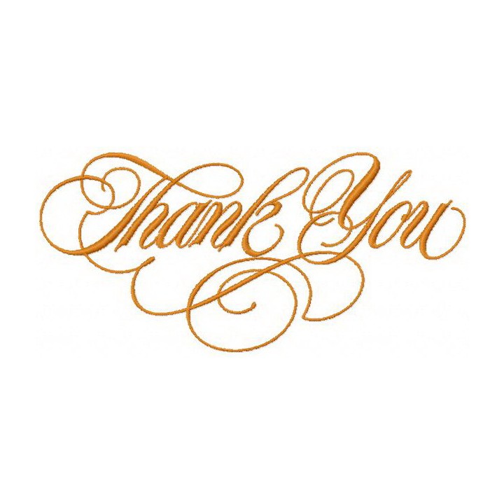 Thank you embroidery design - Embroidery Design