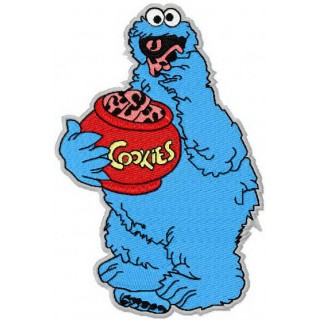 Cookie Monster embroidery design - Embroidery Design