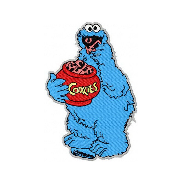 Cookie Monster embroidery design - Embroidery Design