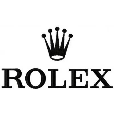 Rolex embroidery design featuring a detailed watch motif, perfect for embellishing apparel and accessories.