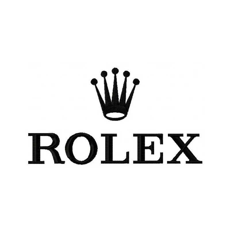 Rolex embroidery design featuring a detailed watch motif, perfect for embellishing apparel and accessories.