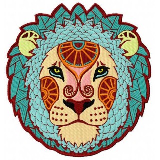 Zodiac sign Leo embroidery design - Embroidery Design