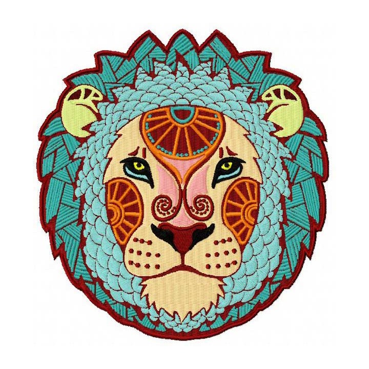 Zodiac sign Leo embroidery design - Embroidery Design