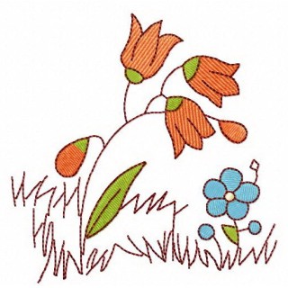 Wildflowers embroidery design - Embroidery Design