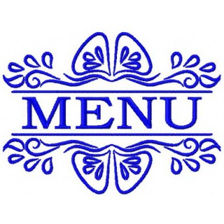 Menu embroidery design - Embroidery Design