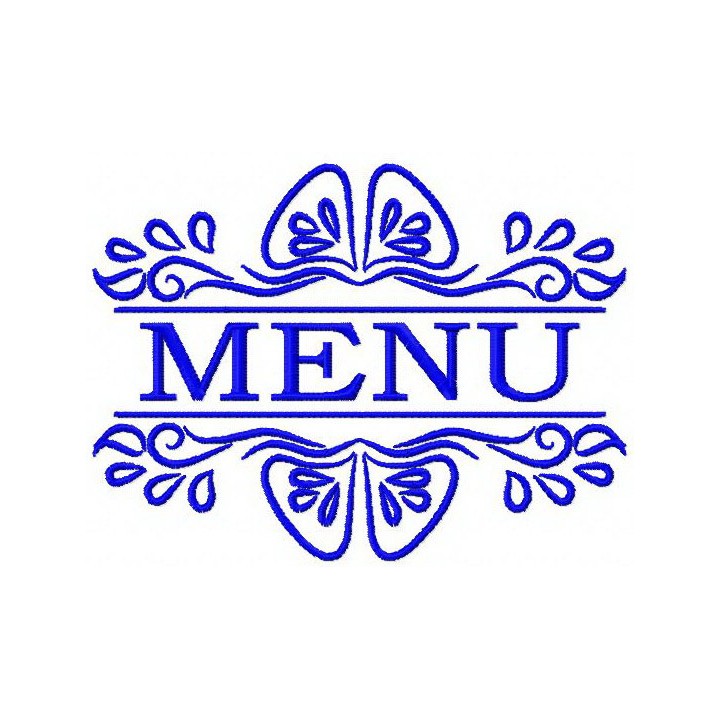 Menu embroidery design - Embroidery Design