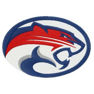 Houston Cougars secondary logo embroidery design - Embroidery Design