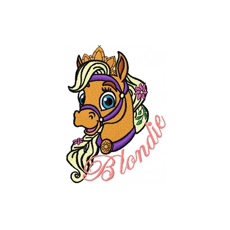 Blondie 4 embroidery design showcasing a whimsical palace pet motif, perfect for stitching on apparel or accessories.