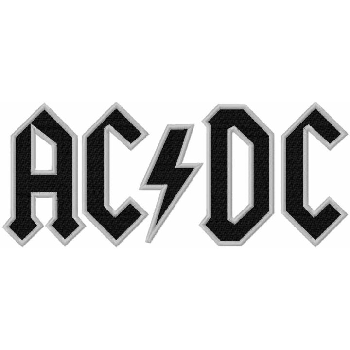 AC DC logo 2 embroidery design - Embroidery Design
