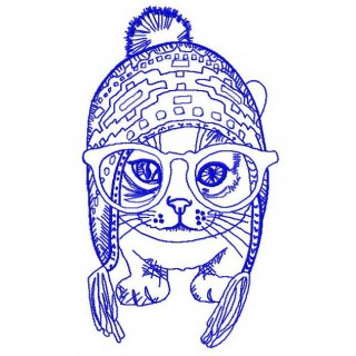 Fashion cat 3 embroidery design - Embroidery Design