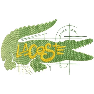 Lacoste modern art logo embroidery design - Embroidery Design