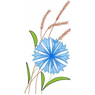 Cornflower 2 embroidery design - Embroidery Design