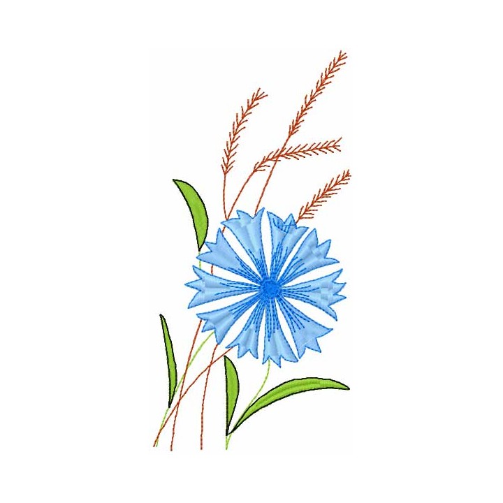 Cornflower 2 embroidery design - Embroidery Design