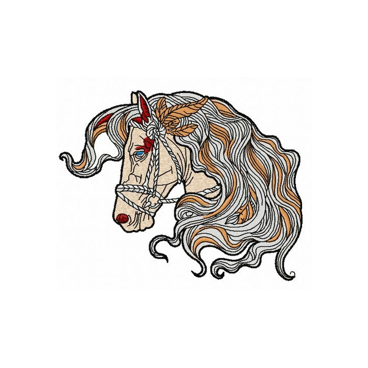 Romantic horse 6 embroidery design - Embroidery Design