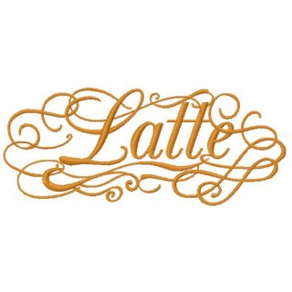 Latte embroidery design - Embroidery Design