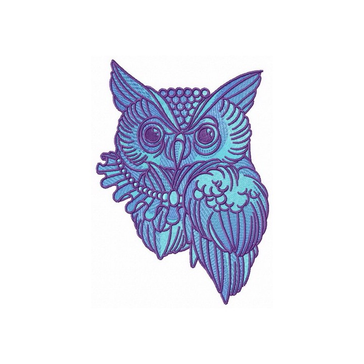Wizard's owl embroidery design - Embroidery Design