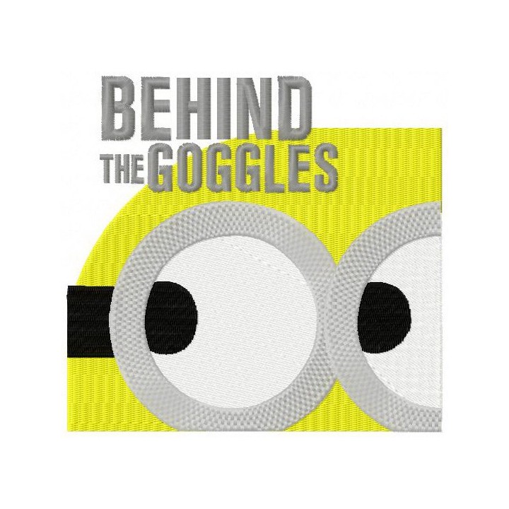 Minion: behind the goggles embroidery design - Embroidery Design