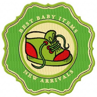 Best baby items New arrivals badge embroidery design - Embroidery Design