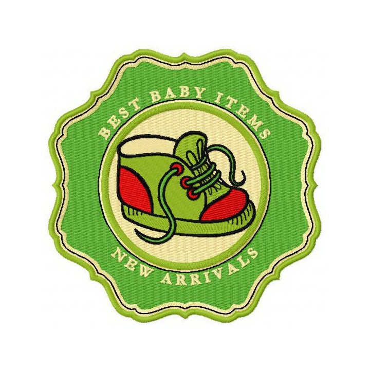 Best baby items New arrivals badge embroidery design - Embroidery Design