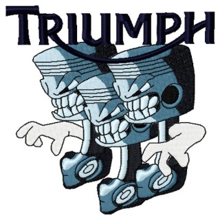 Triumph trio logo embroidery design - Embroidery Design