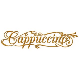 Cappuccino embroidery design - Embroidery Design