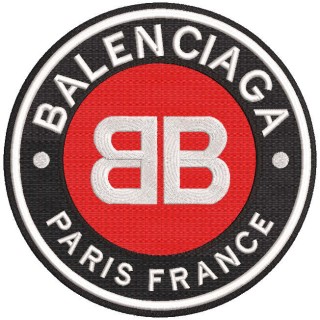 Balenciaga paris france logo embroidery design - Embroidery Design