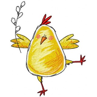 Easter chicken 3 embroidery design - Embroidery Design