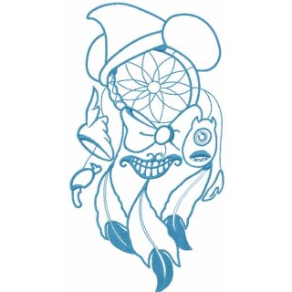 Magic blue dreamcatcher embroidery design - Embroidery Design